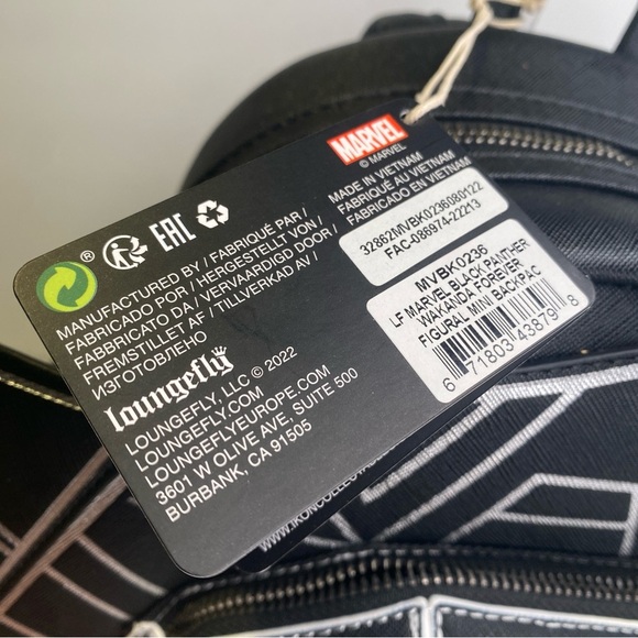 Loungefly Marvel Black Panther Wakanda Forever Figural Mini Backpack NWT - Picture 8 of 10